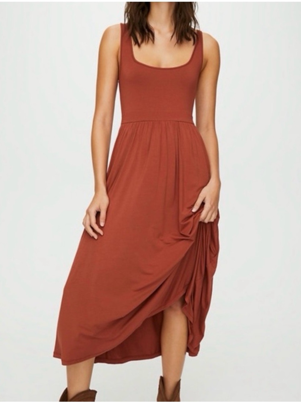 Wilfred Rust Tank Midi Dress